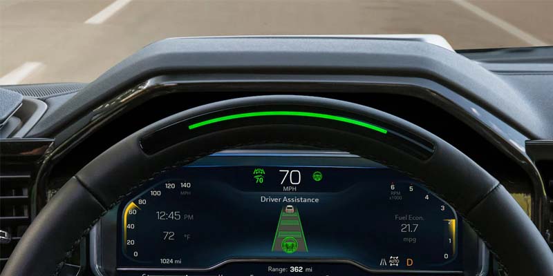 driver assistance display of silverado 1500